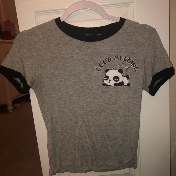 Forever 21 Tops - Grey and Black Panda Shirt (Forever 21)